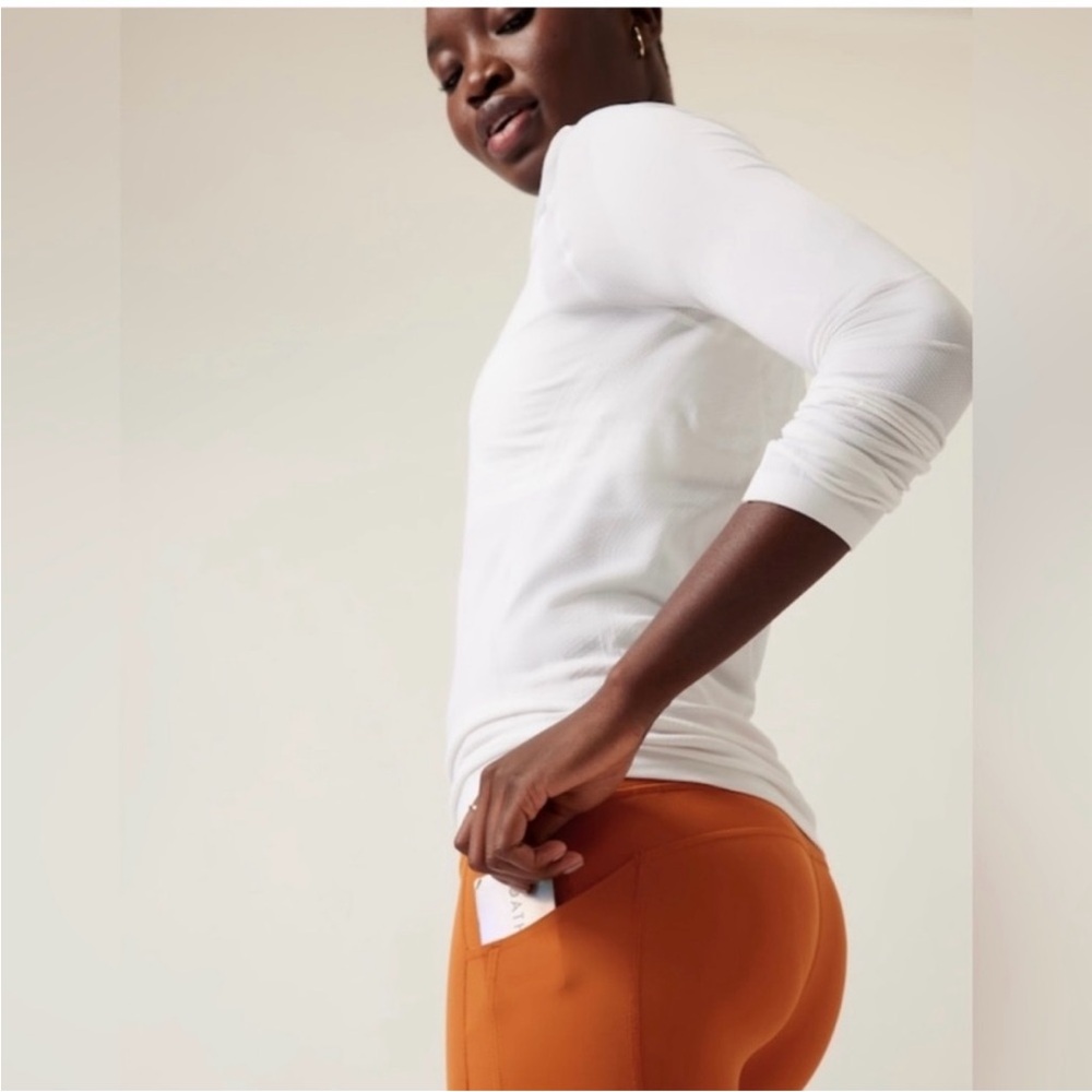 Athleta High-Rise Pocket Leggings in Burnt Orange - Picture 4 of 11